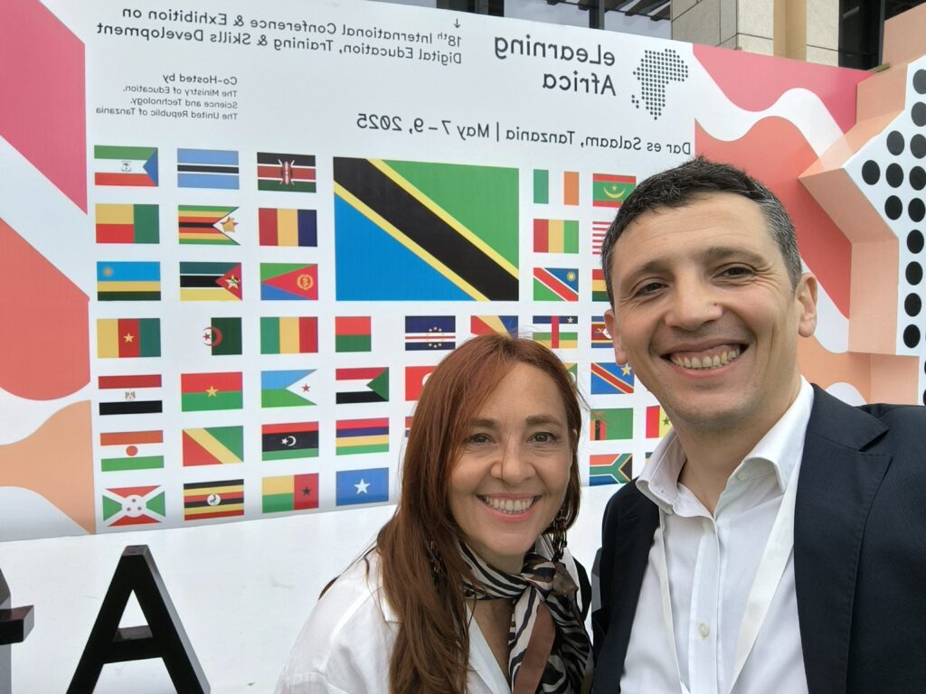 Lola Martínez y Tomas Mensi. Elearnig Africa en Tanzania. Mayo 2025.