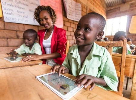 Una escuela de ProFuturo en Kenia.